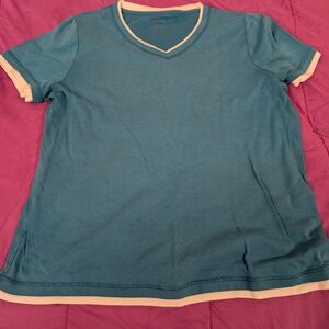 Blue Kids Shirt with White Trim